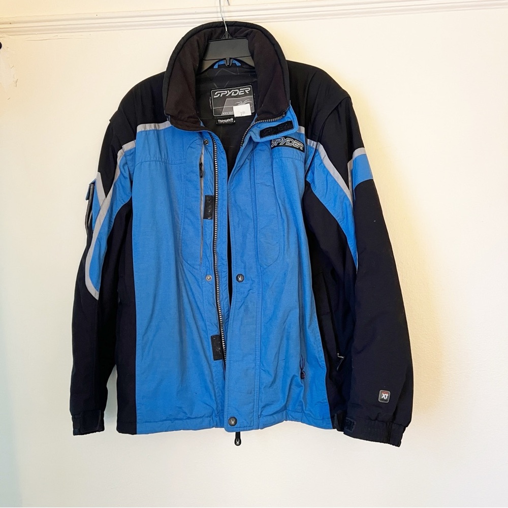 Spyder Men’s Ski Jacket Blue and Black
